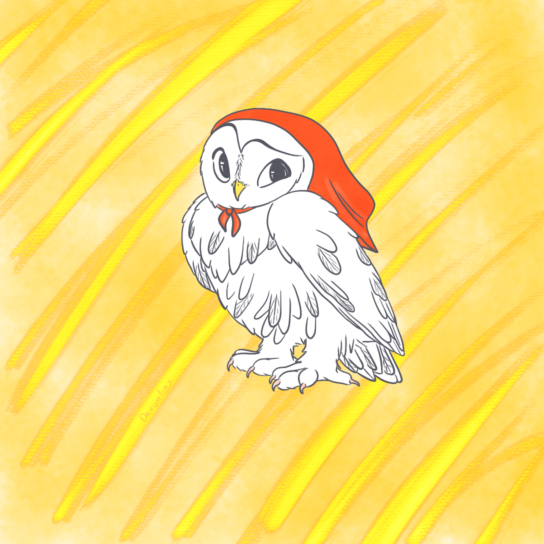 Owl red cap