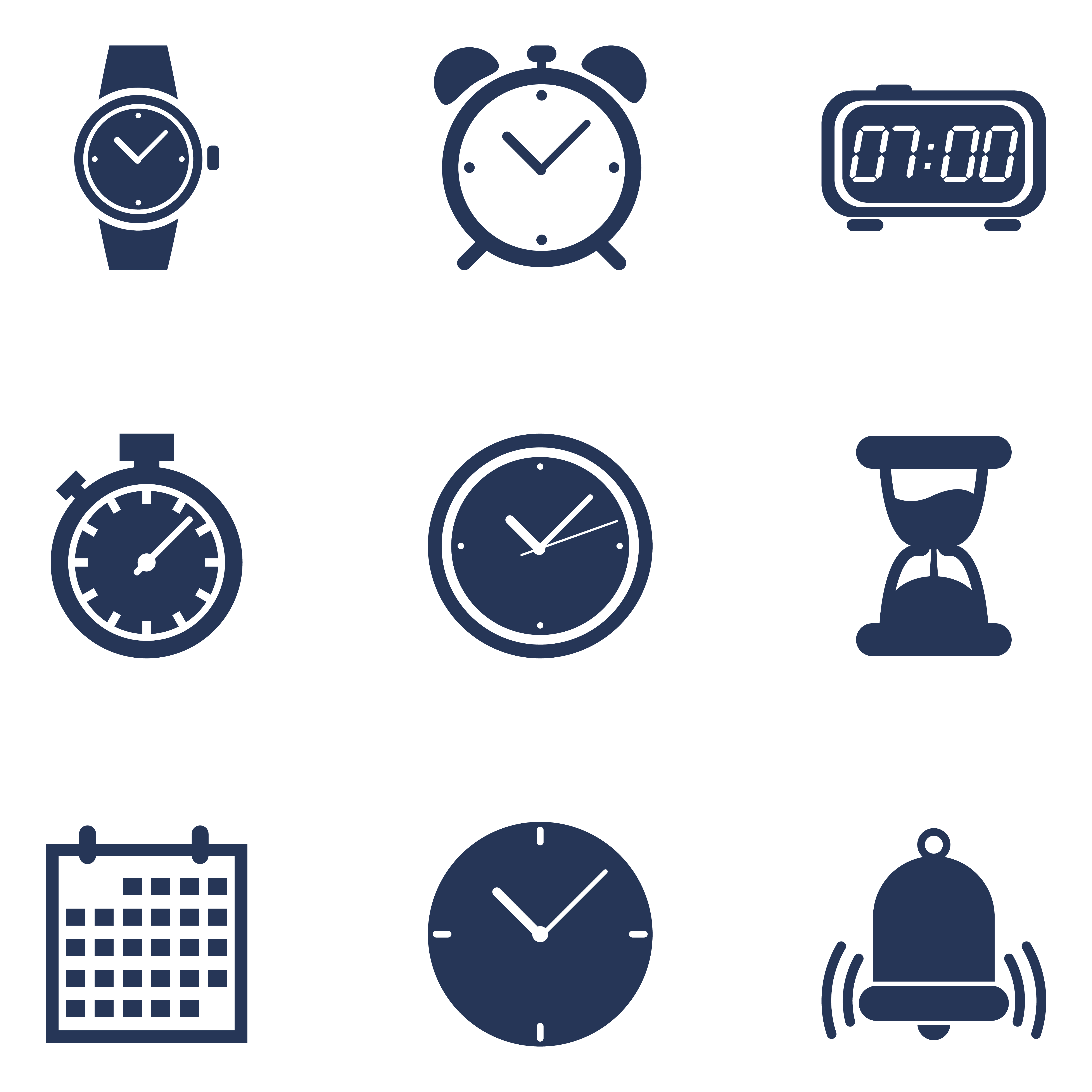  set of time icons 01