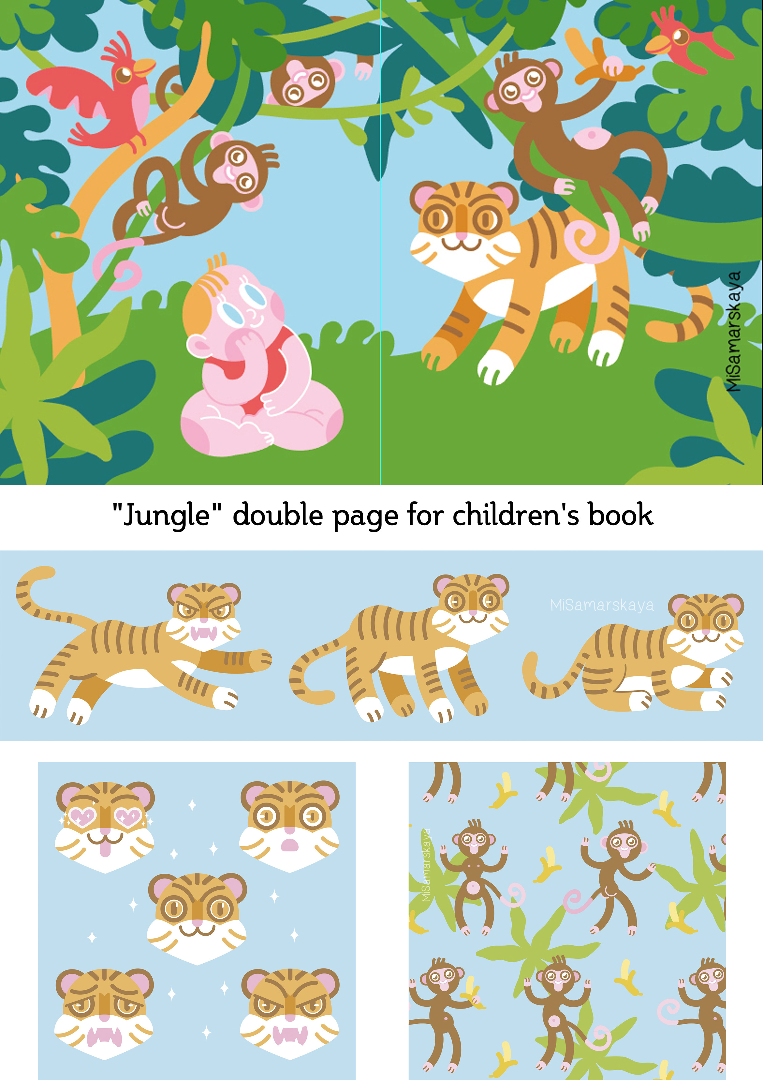 Portfolio jungle double page