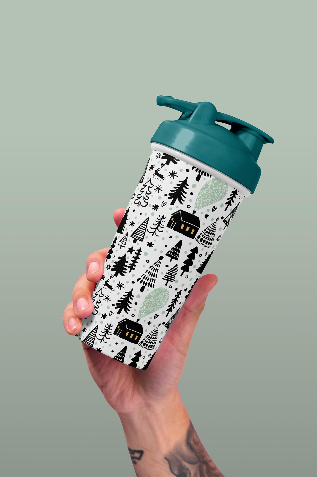 Sport bottle mockup