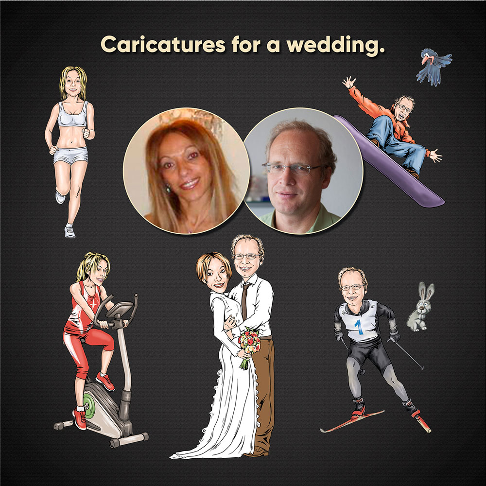 Caricatures for a wedding