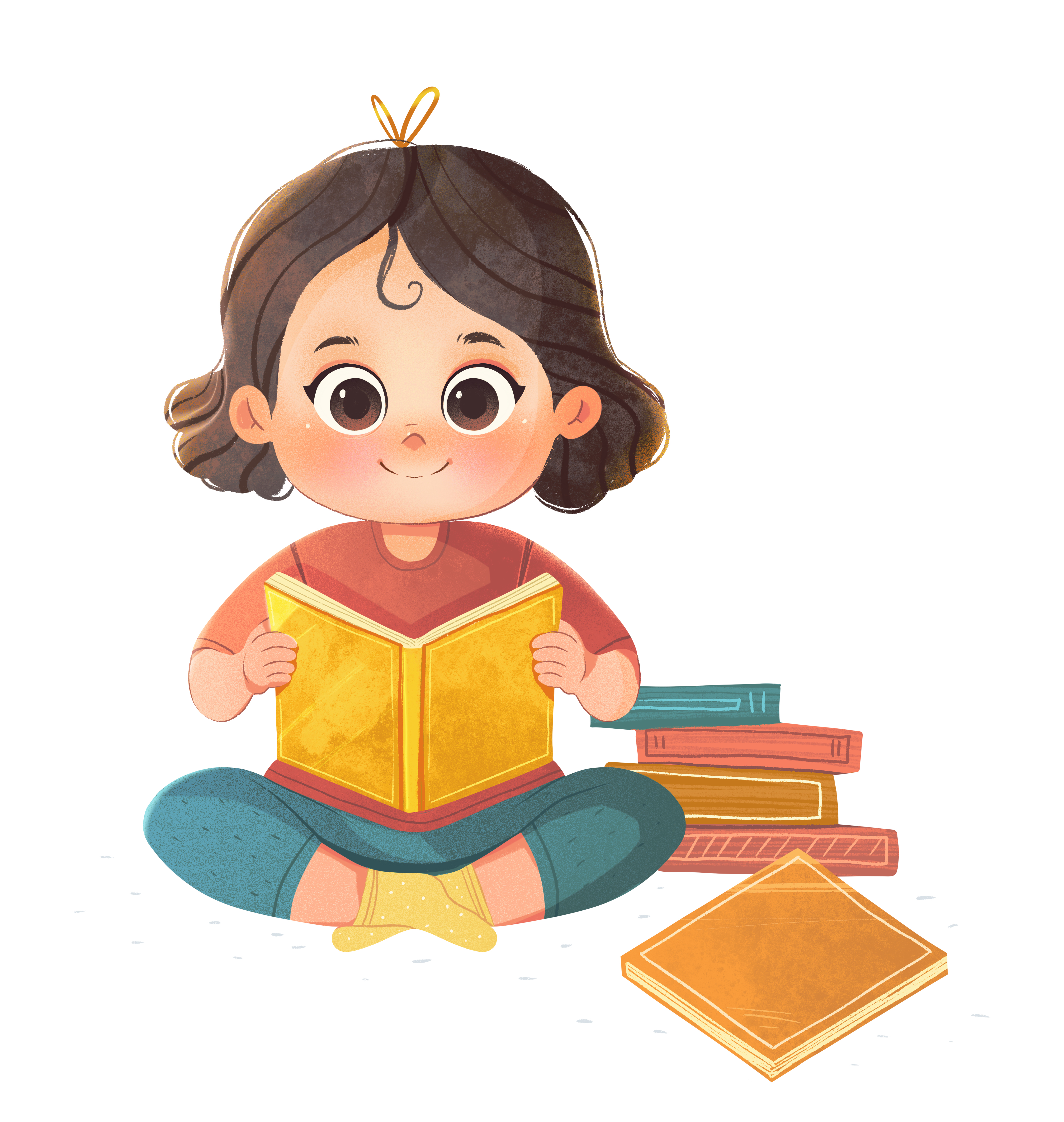 Girl and book