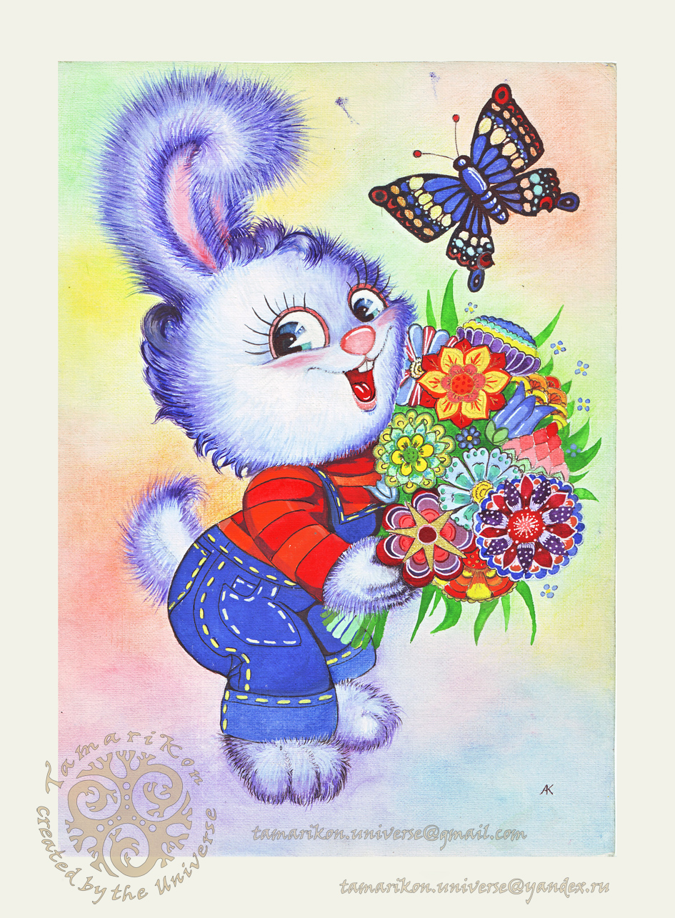 5.4 children s illustration rabbit psd