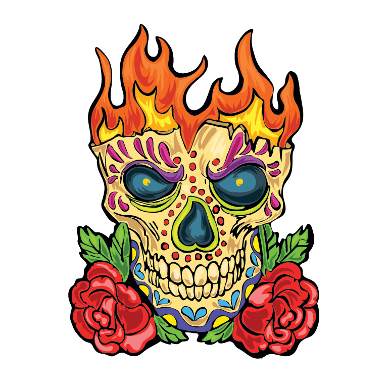 Scull roses