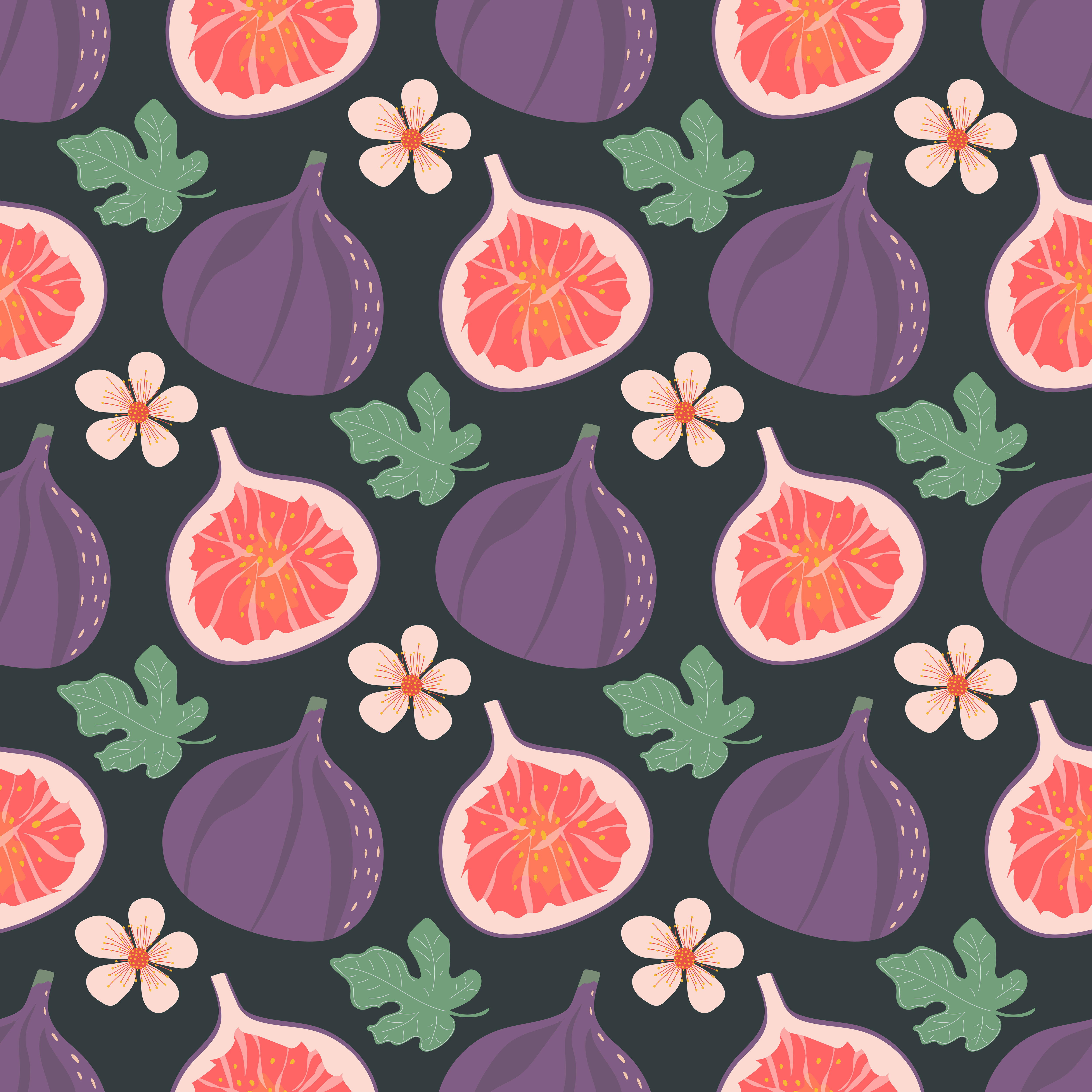 Fig pattern black