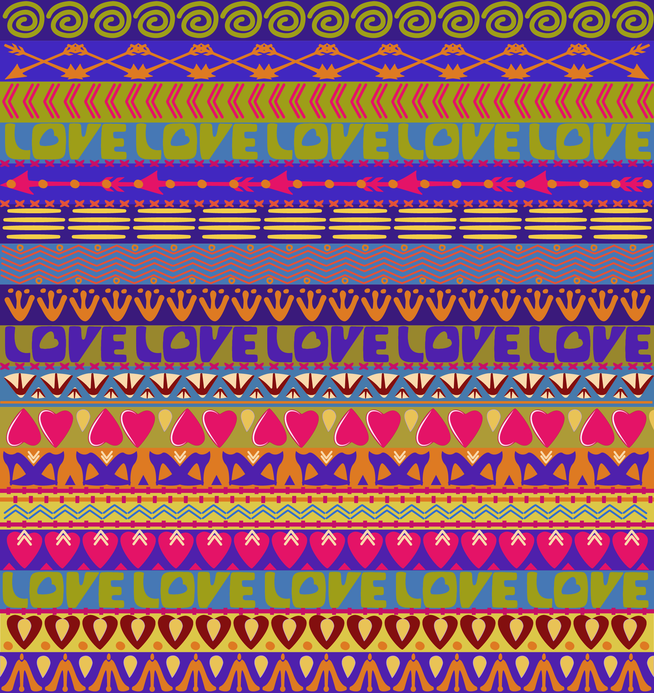 Hippie style pattern 1