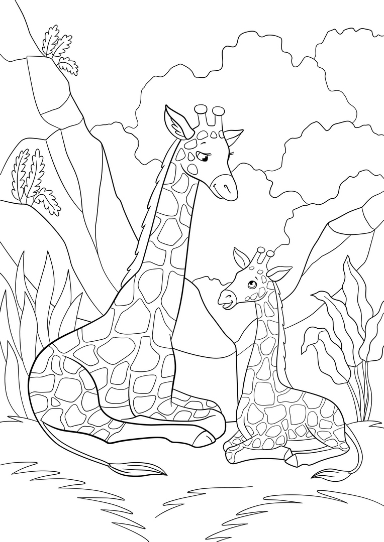 Giraffe01 coloring page