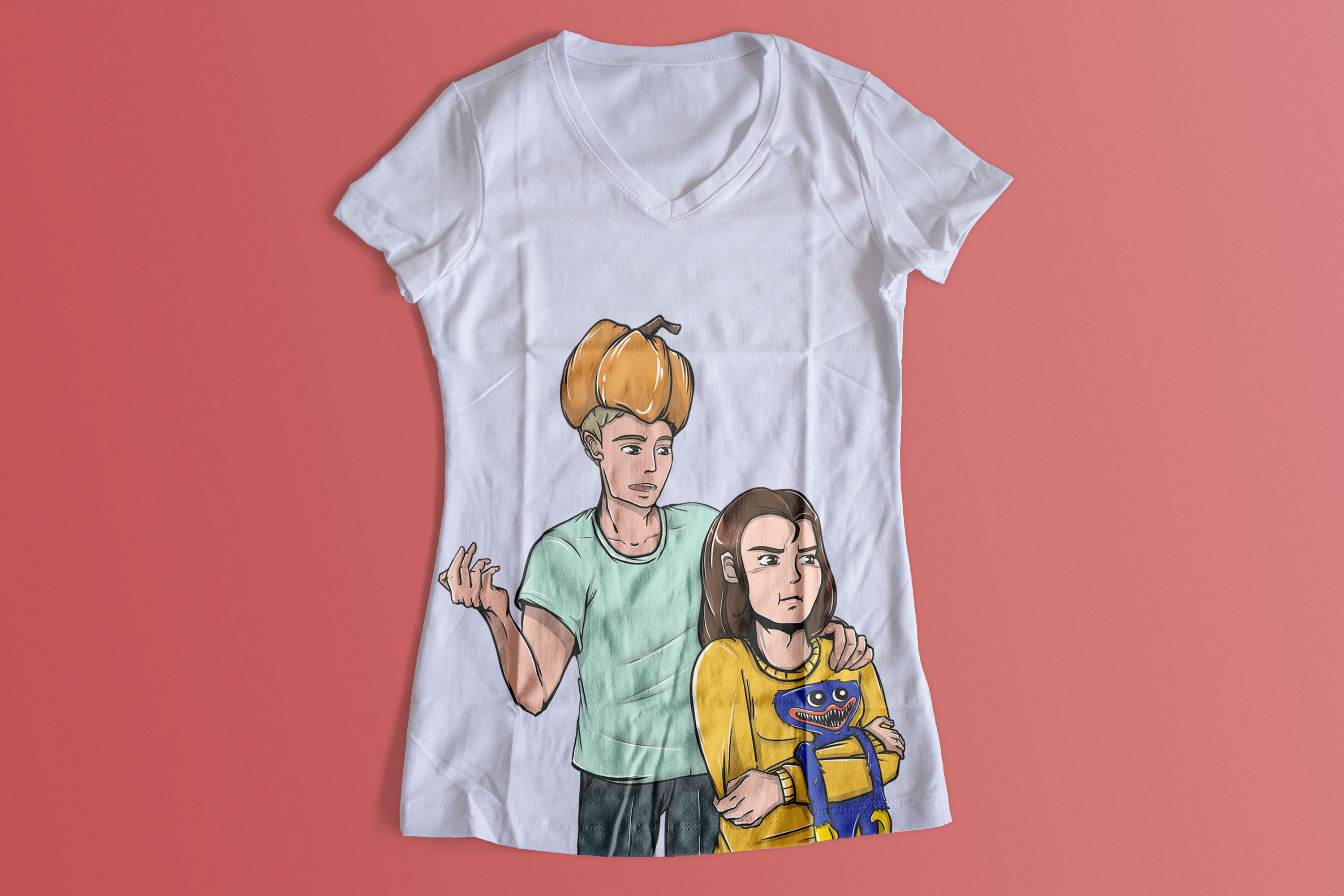 Woman t shirt mockup 1