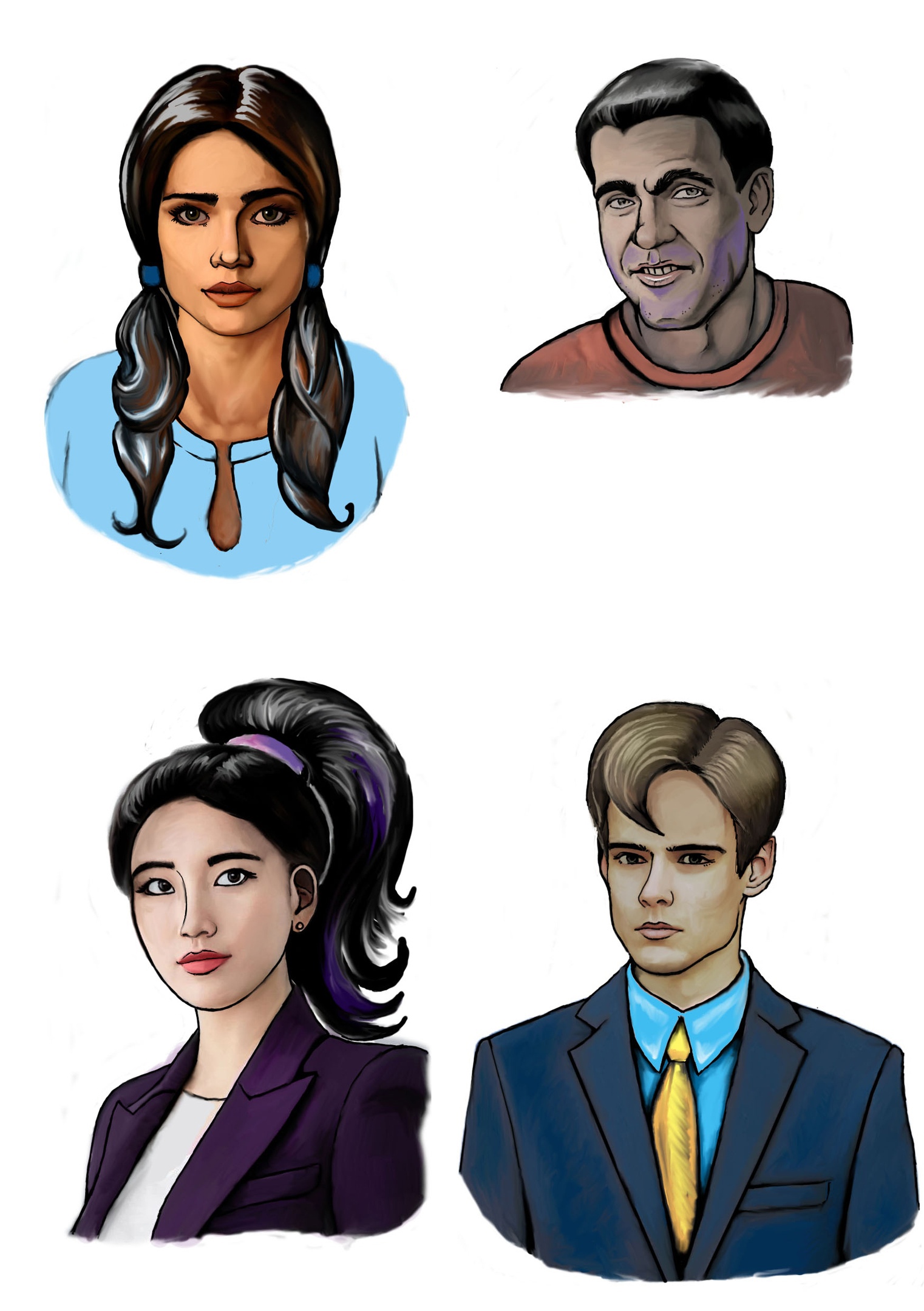 8 9 characters portraits for foxton books