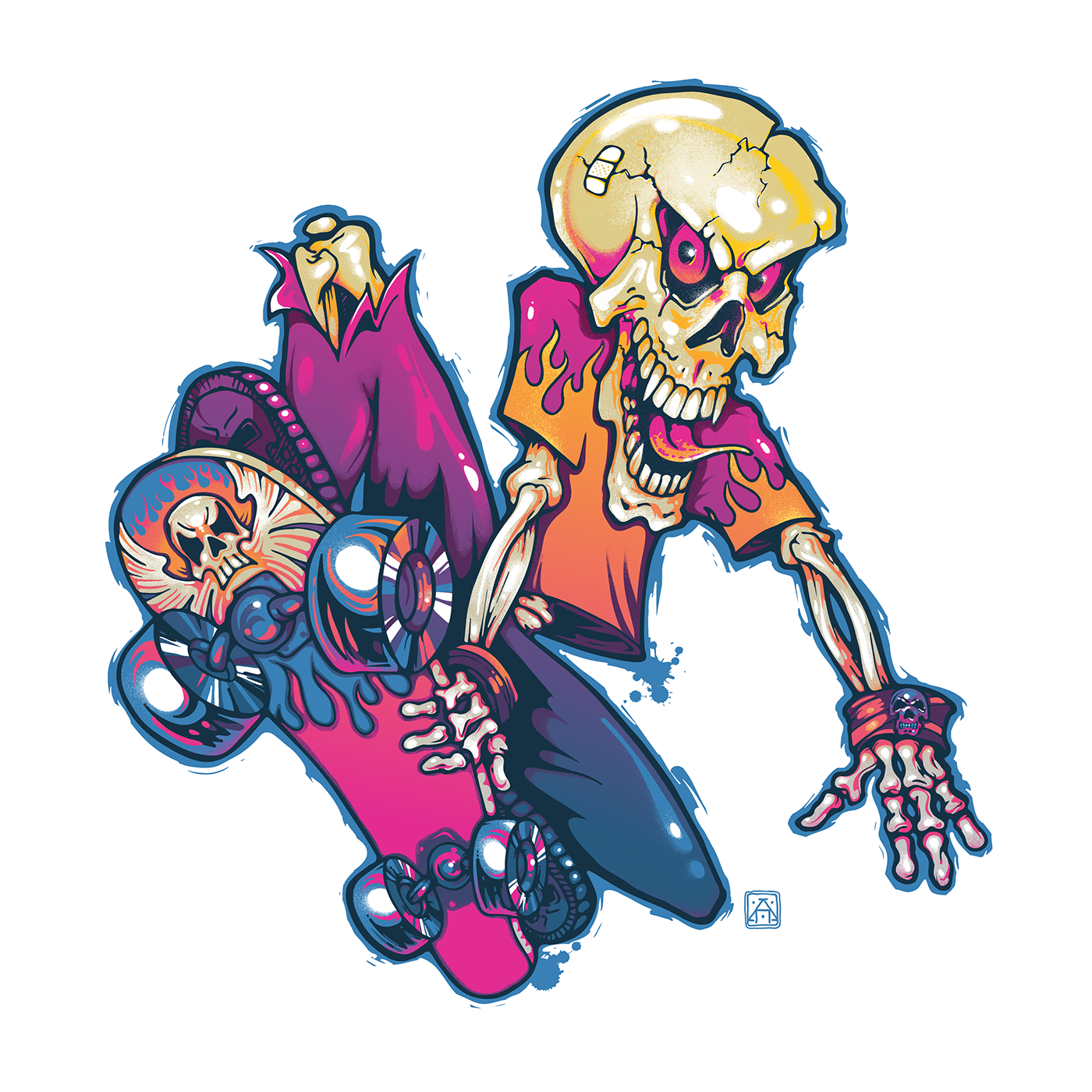 Skate skull 01