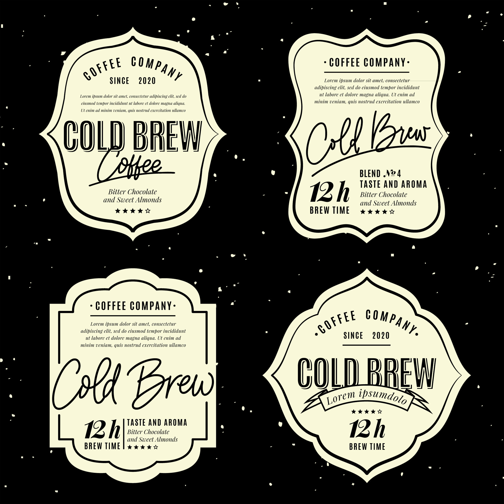 1 cold brew labels