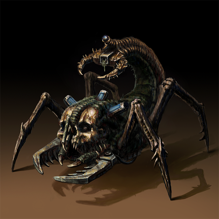 Alexeyvirus skull spider head doom dead space insecta toxic mutation concept art character 5 72