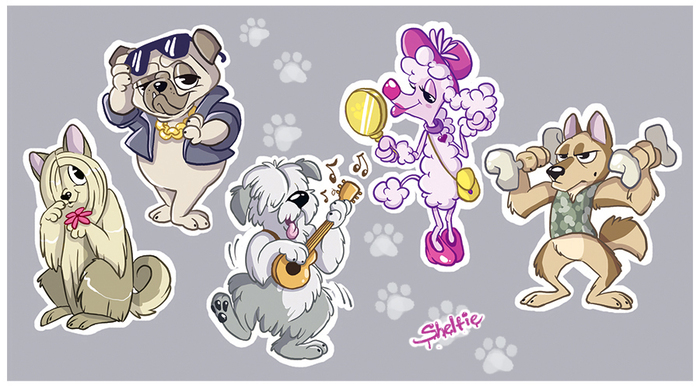 Main dogs stickers