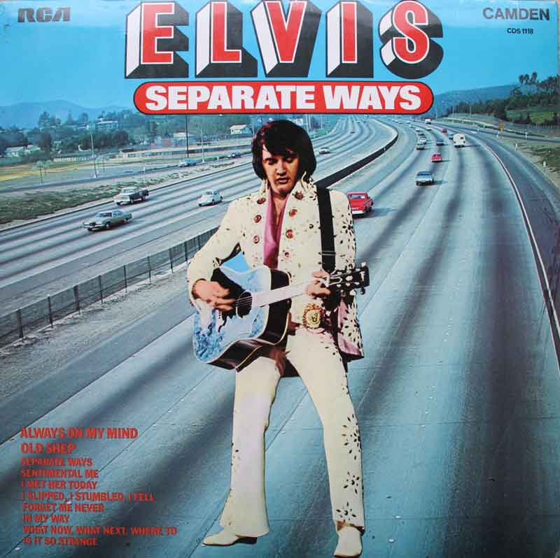 Elvis presley separate ways vinyl clock sleeve 70s