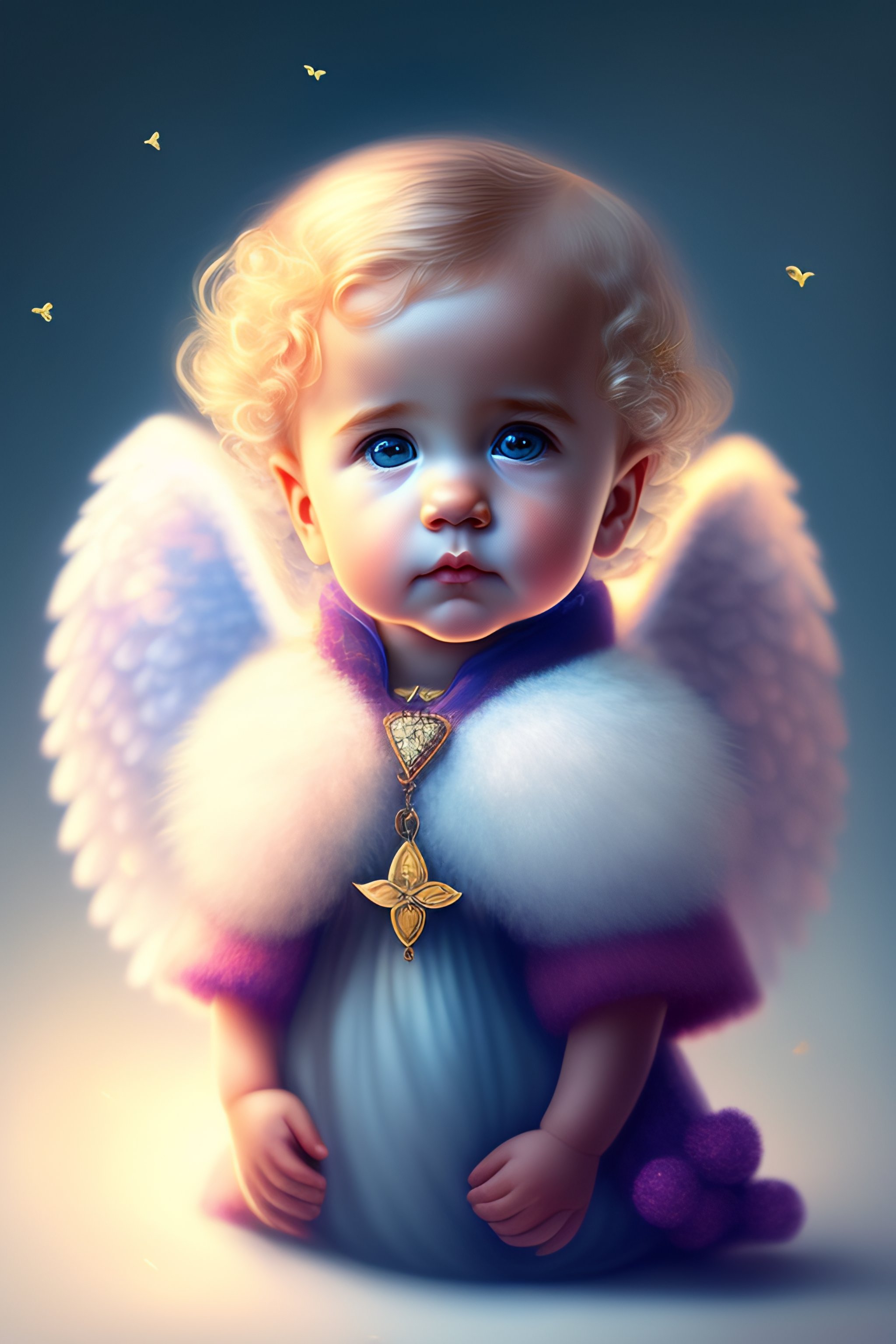 Cute little angel with wings