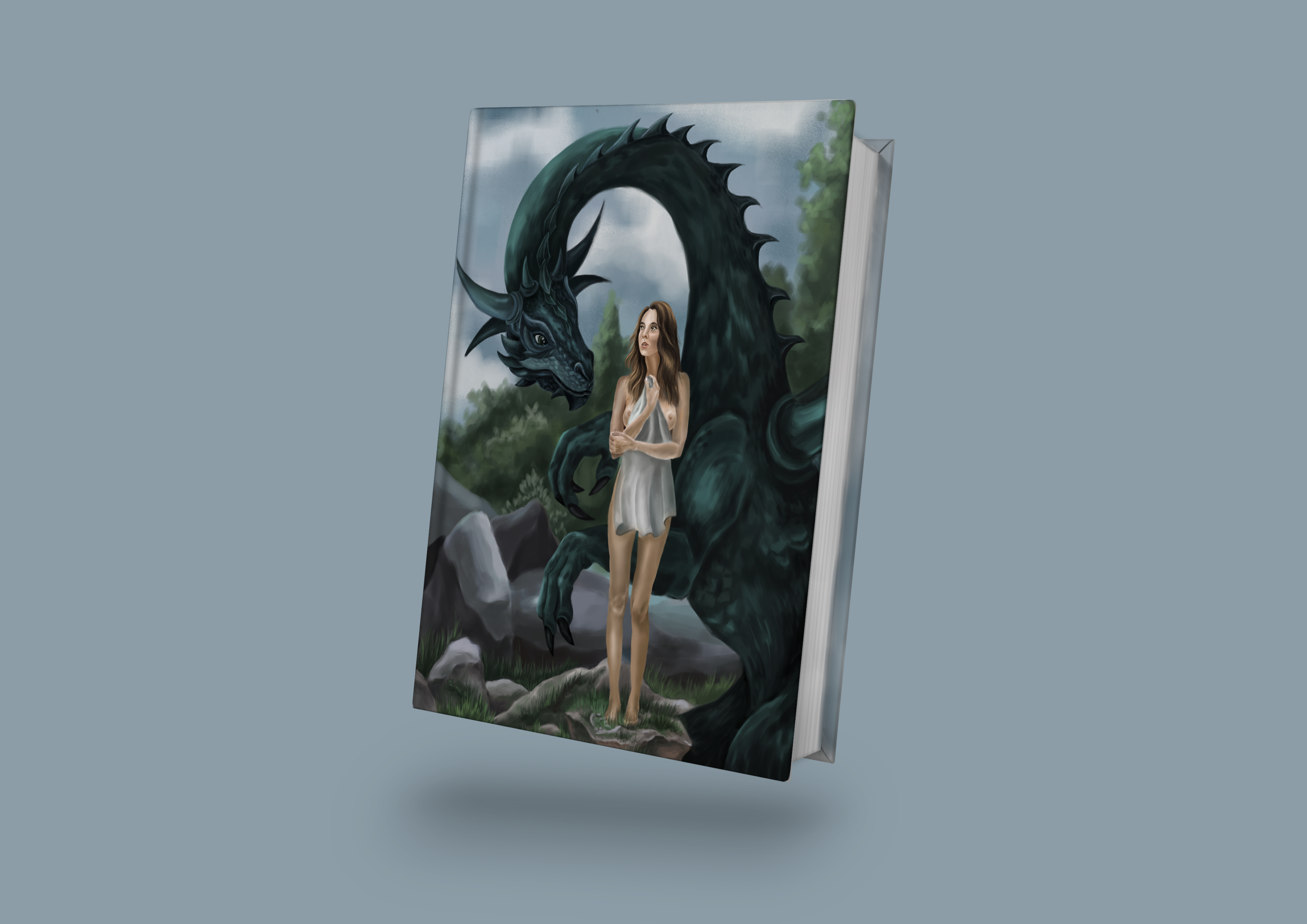 Isolated white book cover