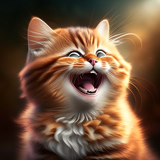 Funny  cheerful  cat  2 