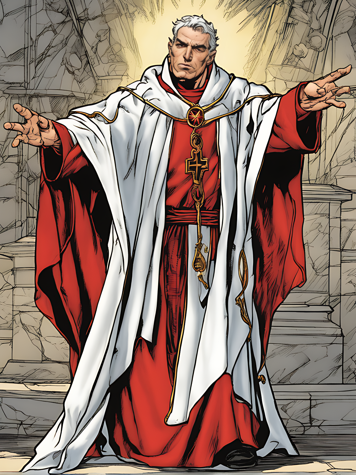 Saint vincent ferrer a priest depicted in his dominican habit red art by todd mcfarlane comic bo 489626737
