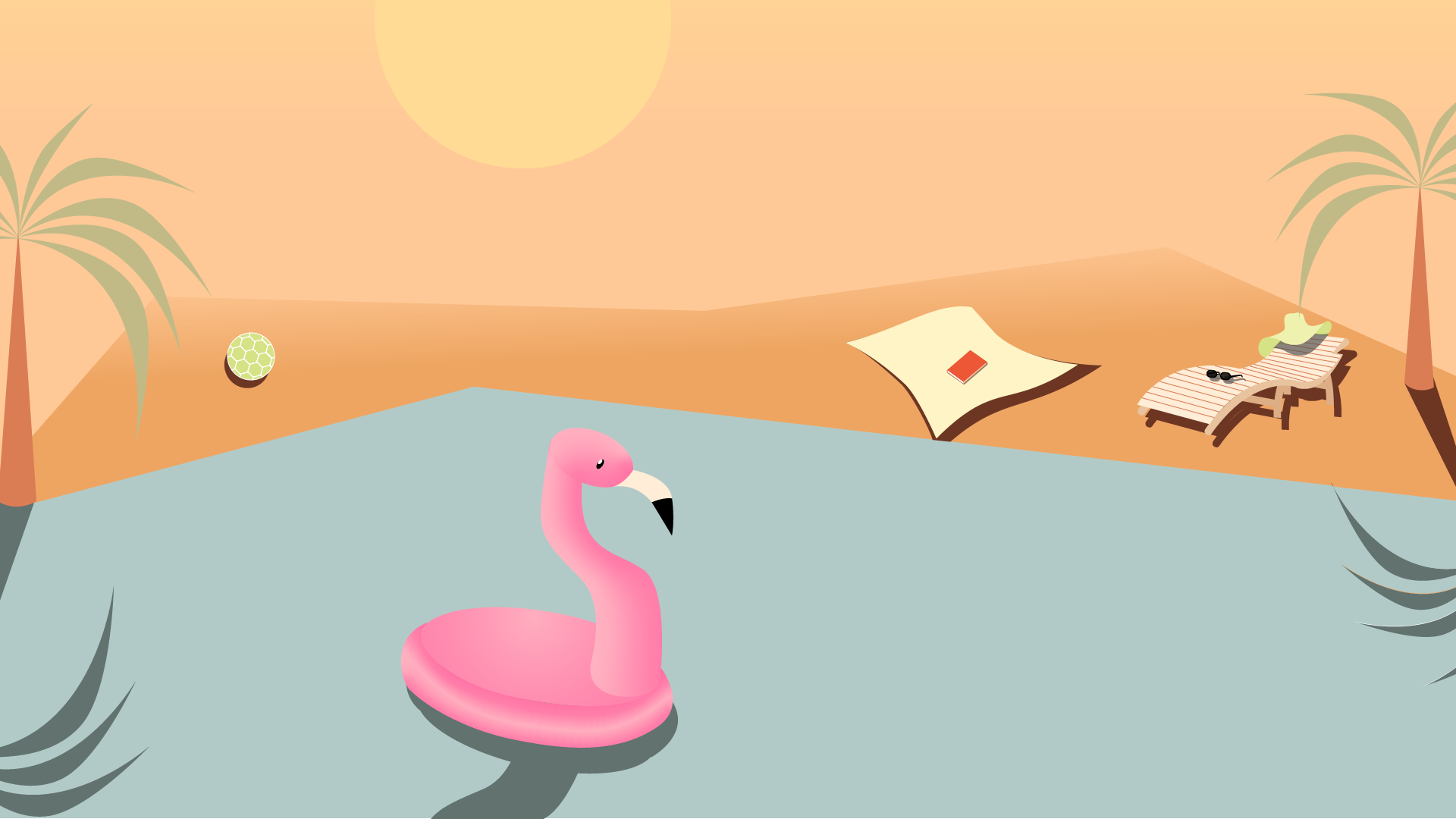 Flamingo summer