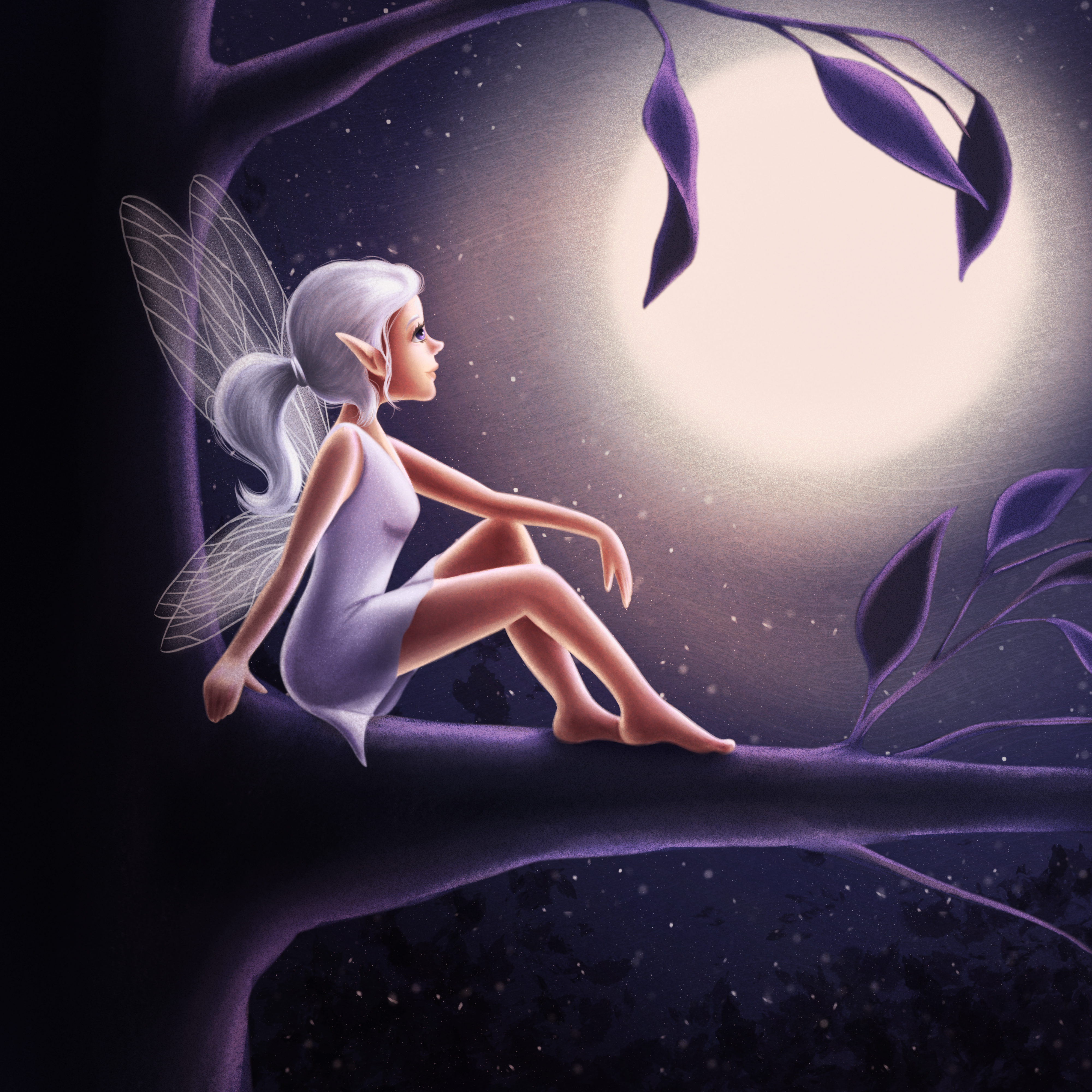 Fairy and moon