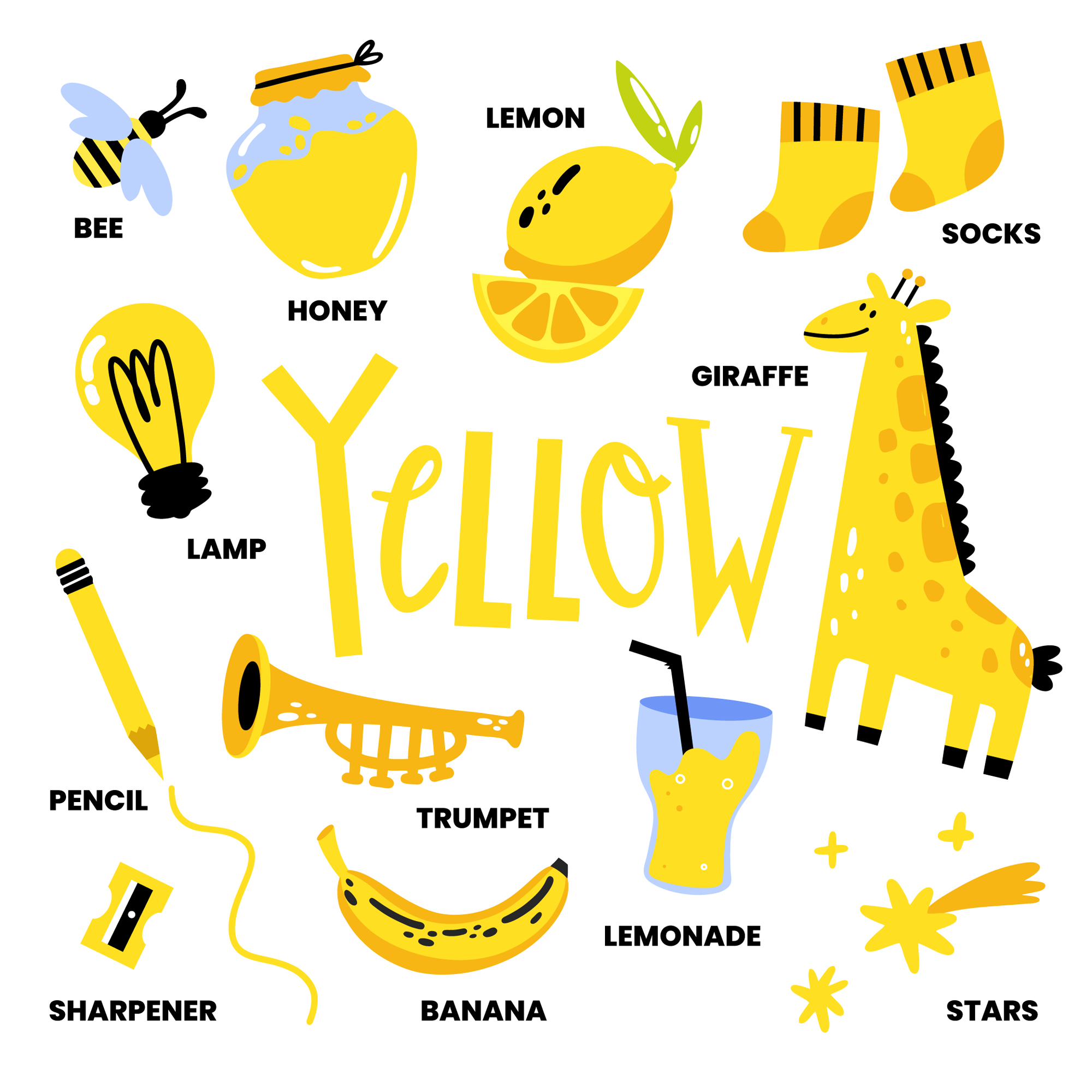 1 yellow