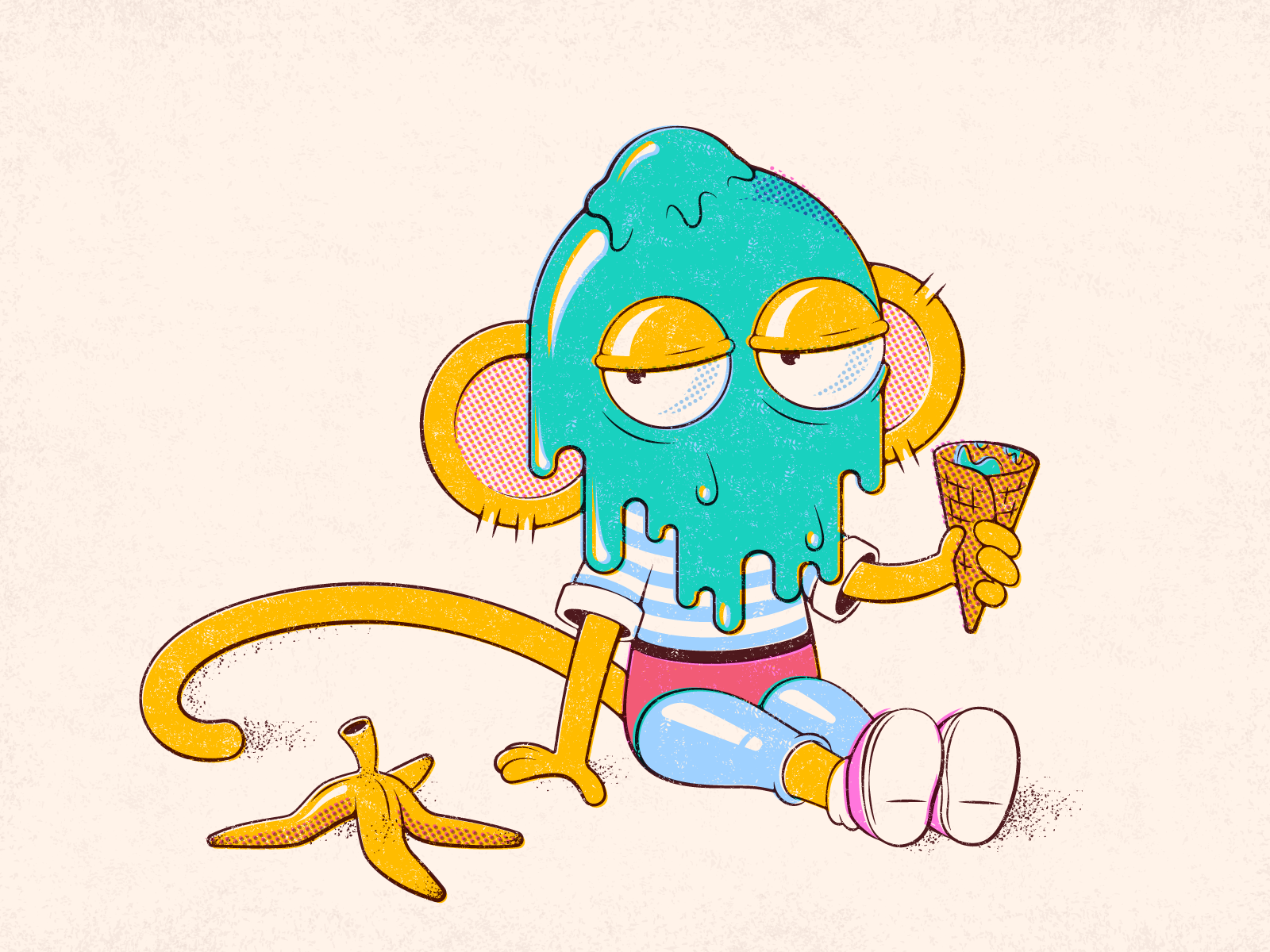 Monkey and ice cream