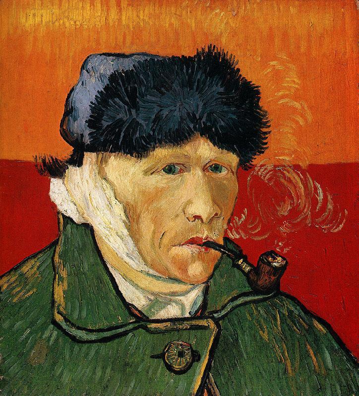 Vincent van gogh   self portrait with bandaged ear and pipe
