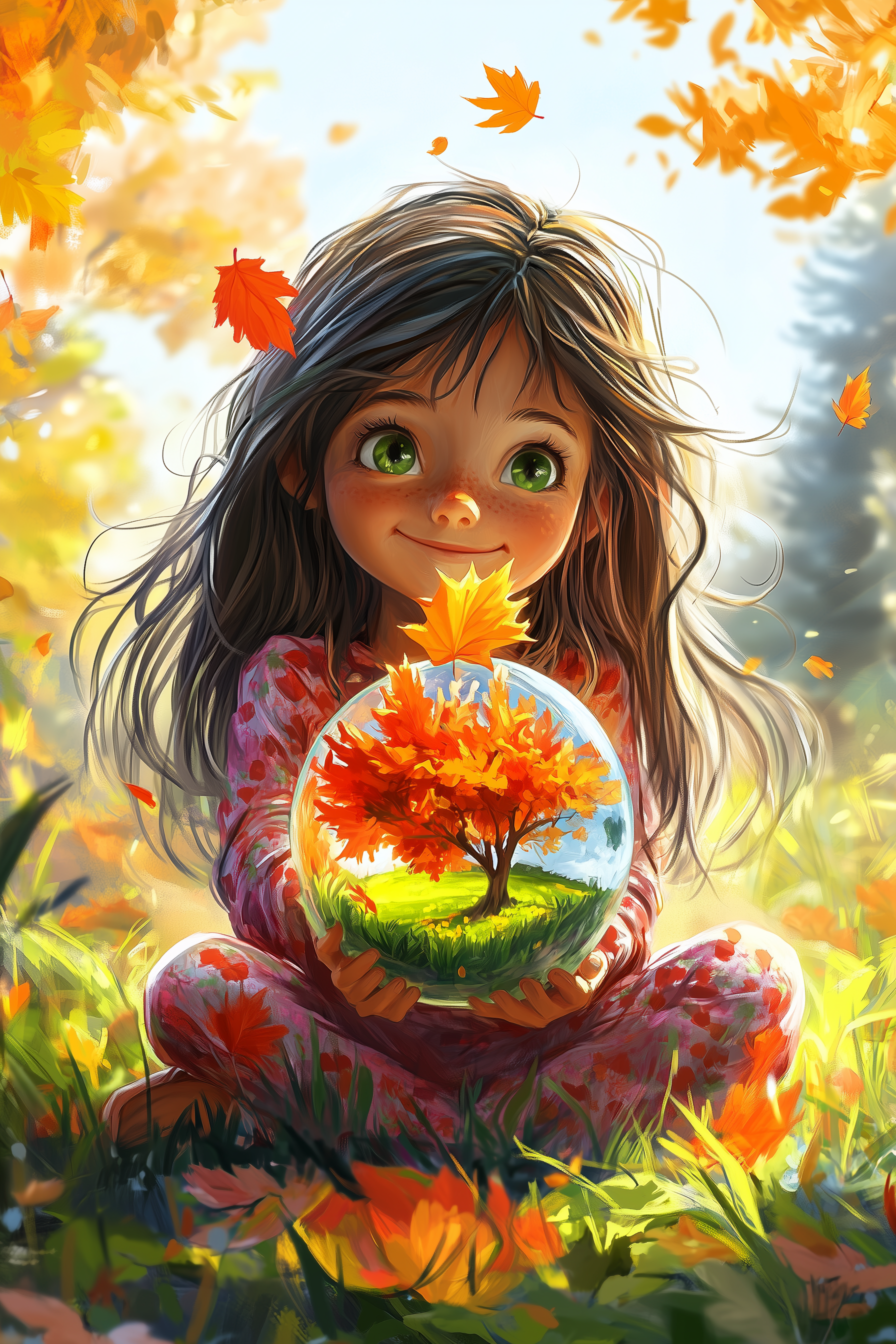 Aichkarant girl nature wizard sitting on the ground in flowers  ccbecdb5 0dba 4a0e a49c af982520402c