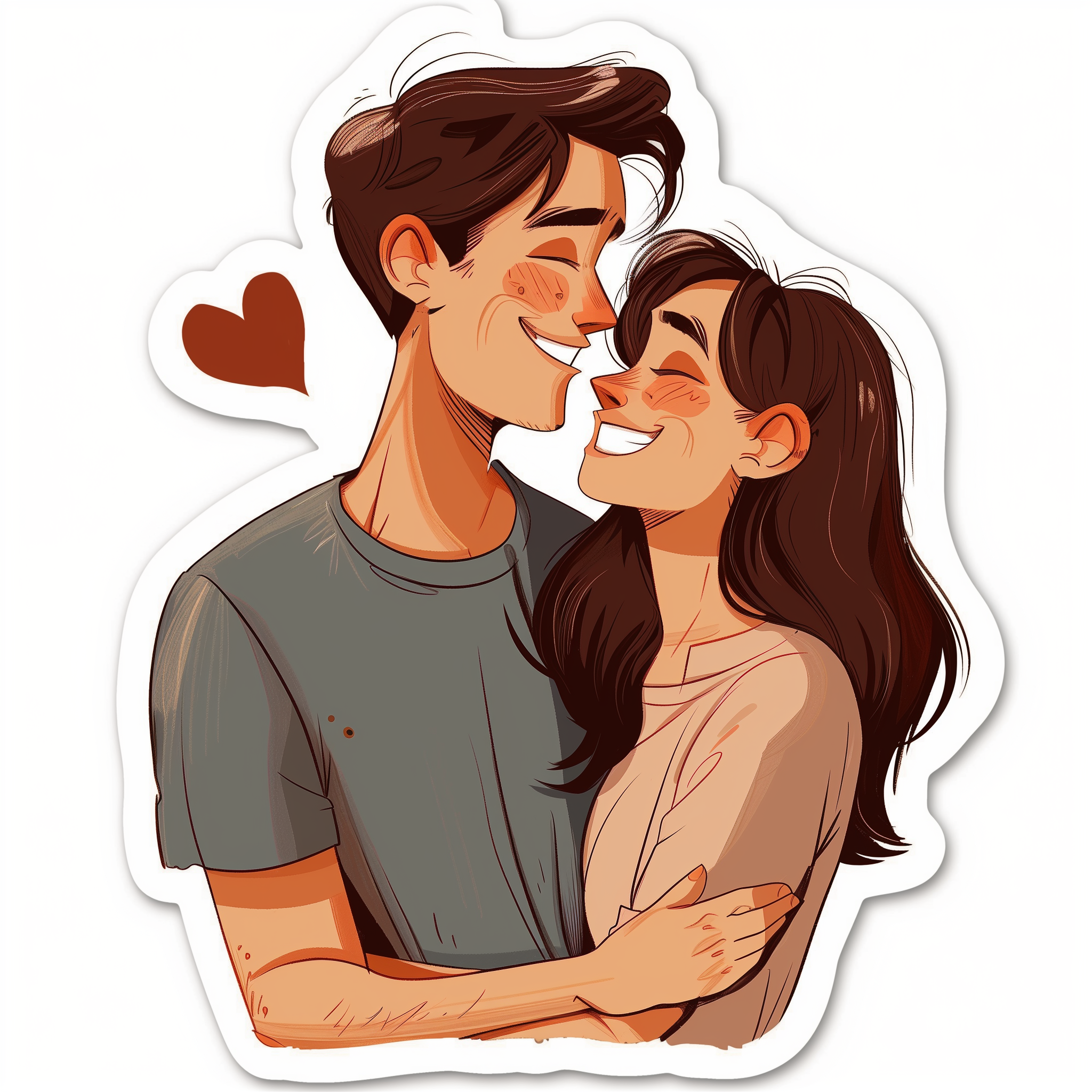 Aichkarant sticker of lovely couple they are smiling and lookin 06b3d8a2 0c9d 49c6 a7cd 60d8c2f17960