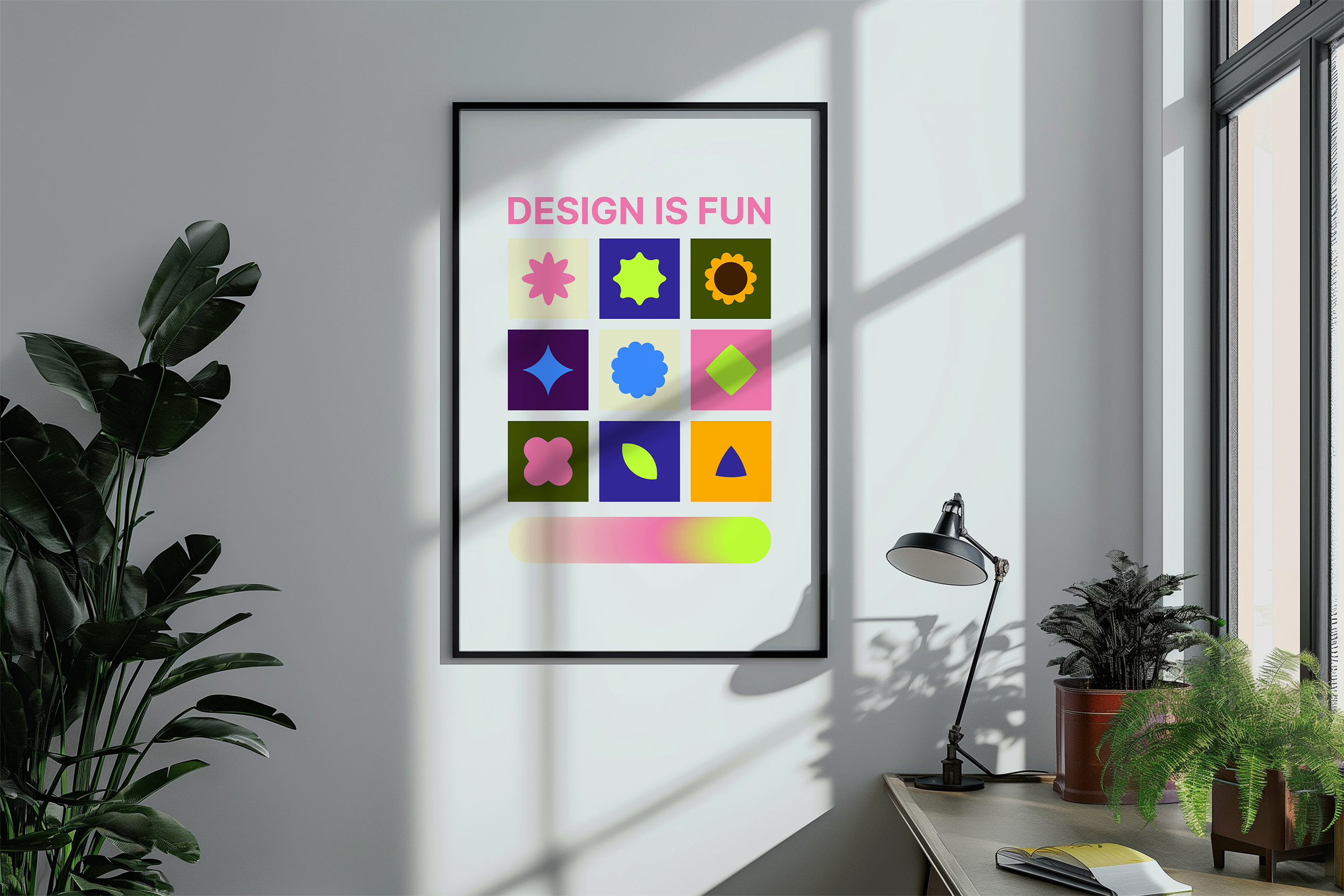 Poster mockup black frame minimalist mercimockup