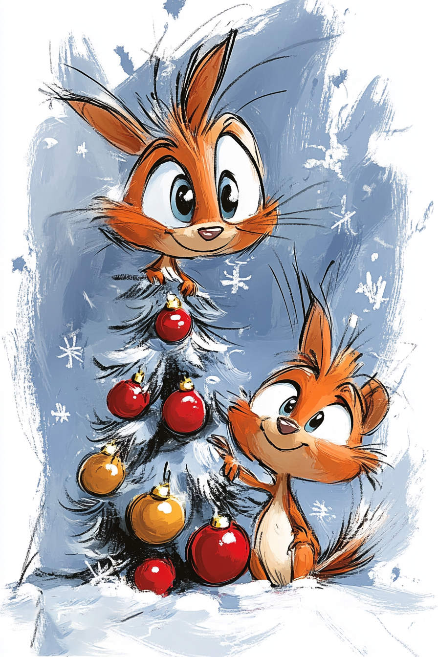 U3726378933 two cute brown squirrels with big eyes and fluffy b2092421 e0a0 4dfe 8d84 a4548af7e63e 0