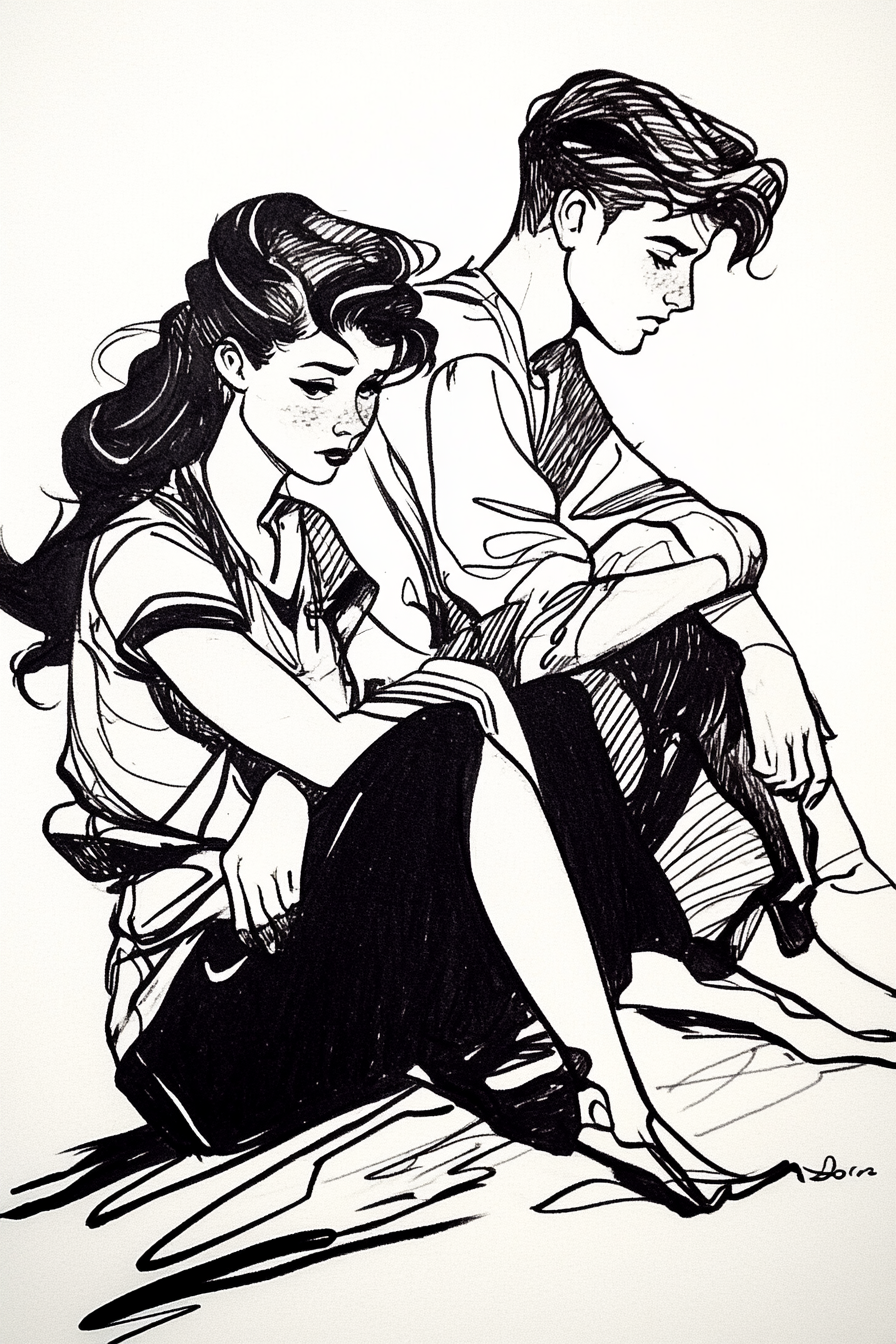 U3726378933 modern boy and girl of 15 years old sitting on th 516d5c22 403c 42b6 a848 ebfe98265161 1