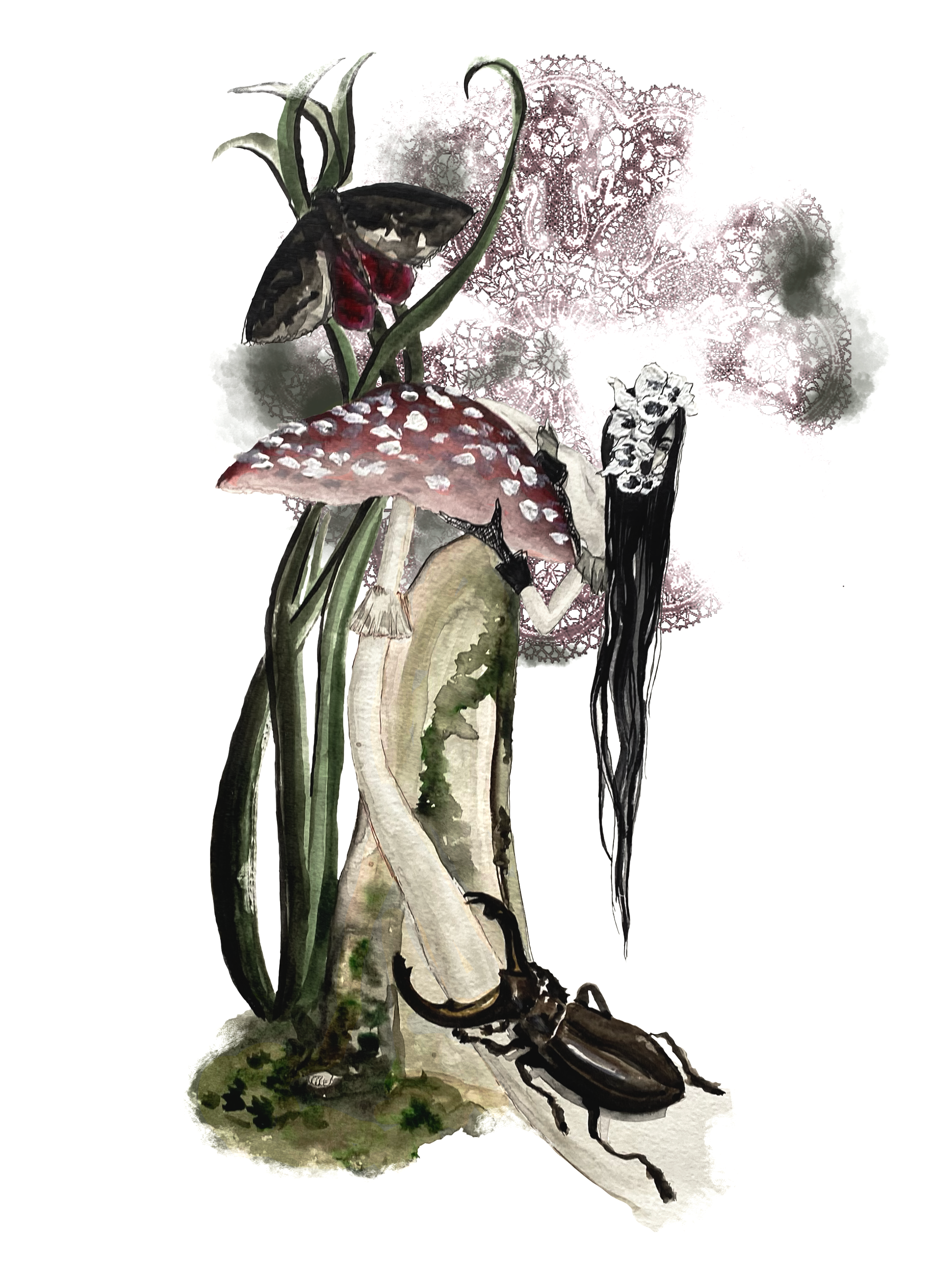 Mycelium princess moss
