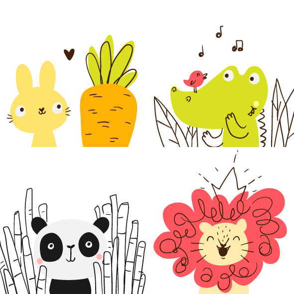 Cartoon monster cool santa claus