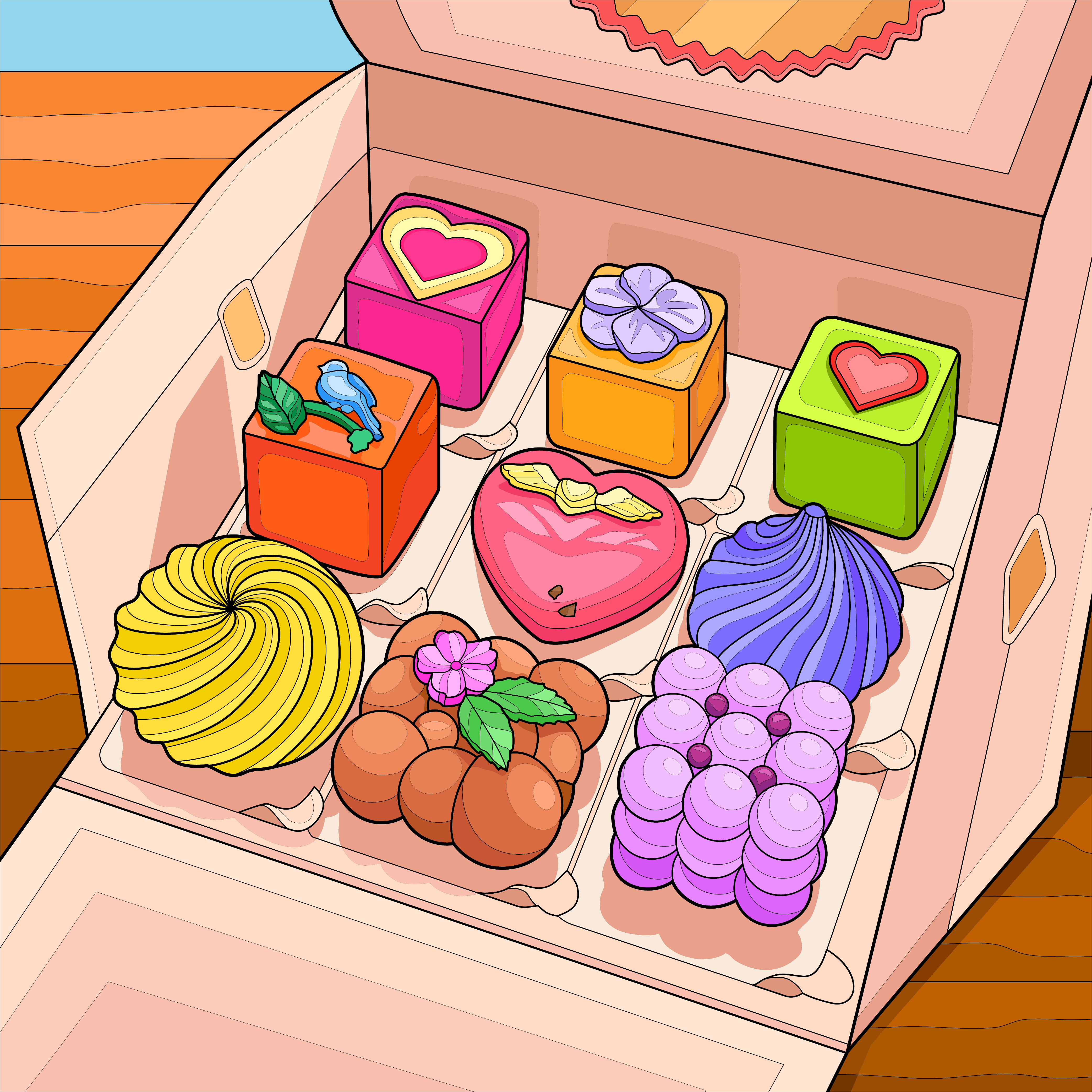 Halauniova sviatlana cakes in box 01