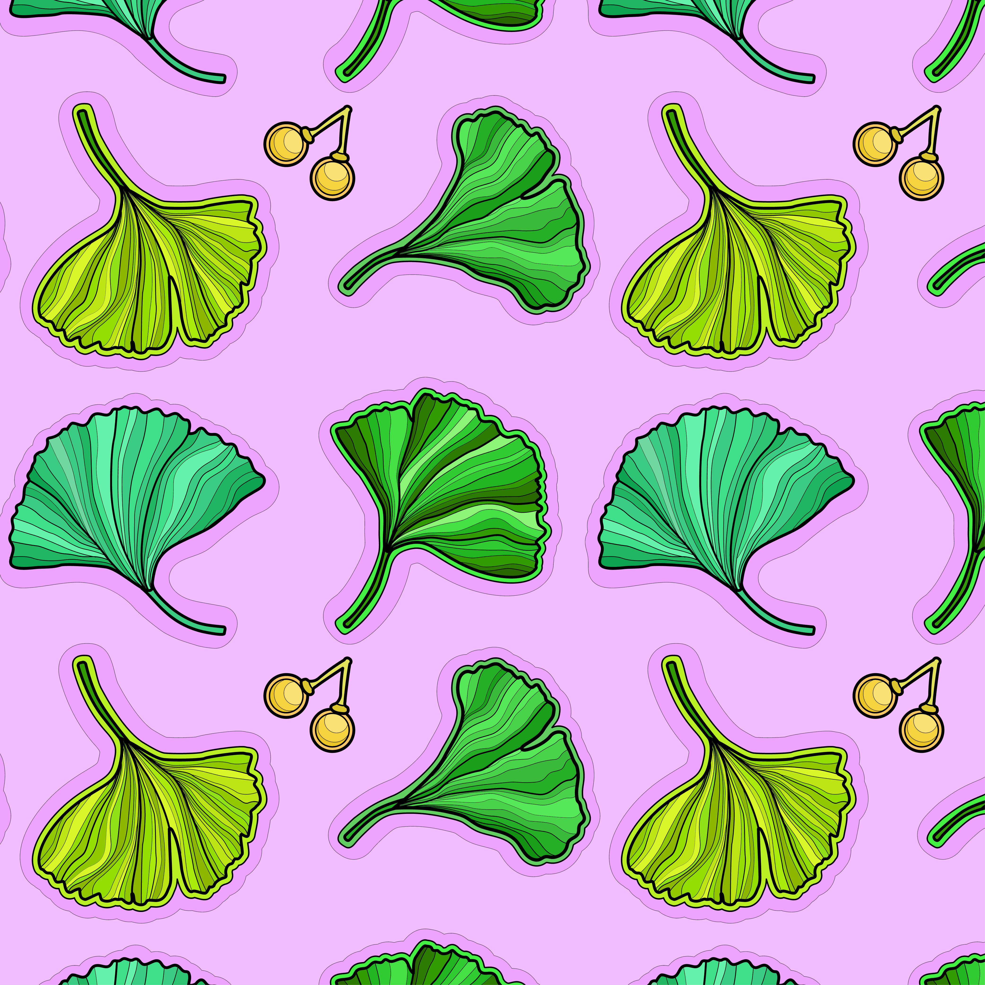 Halauniova sviatlana ginko pattern 01