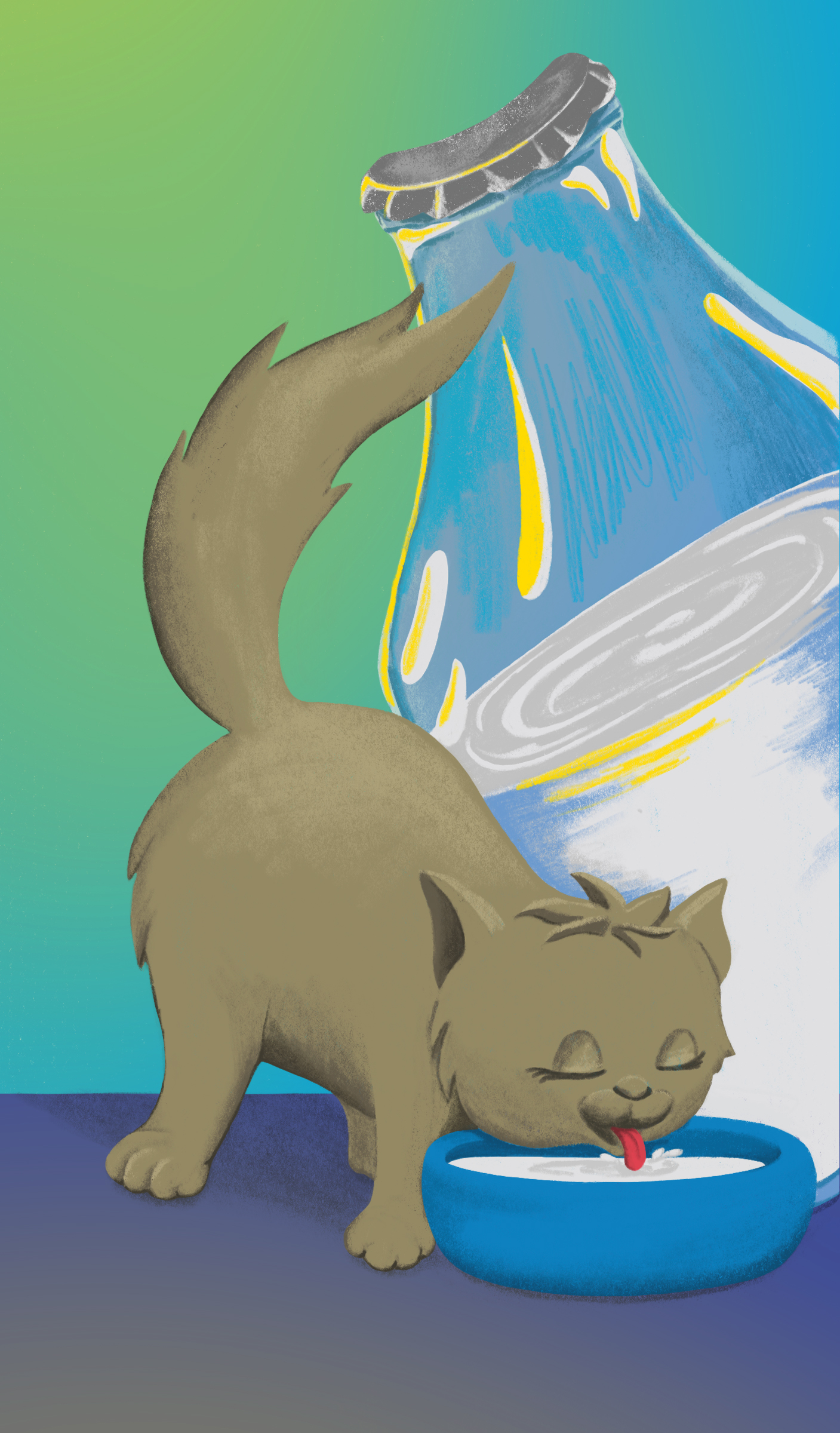 Cat and milk