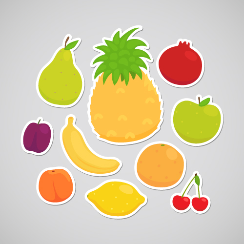 Sticker with fruit