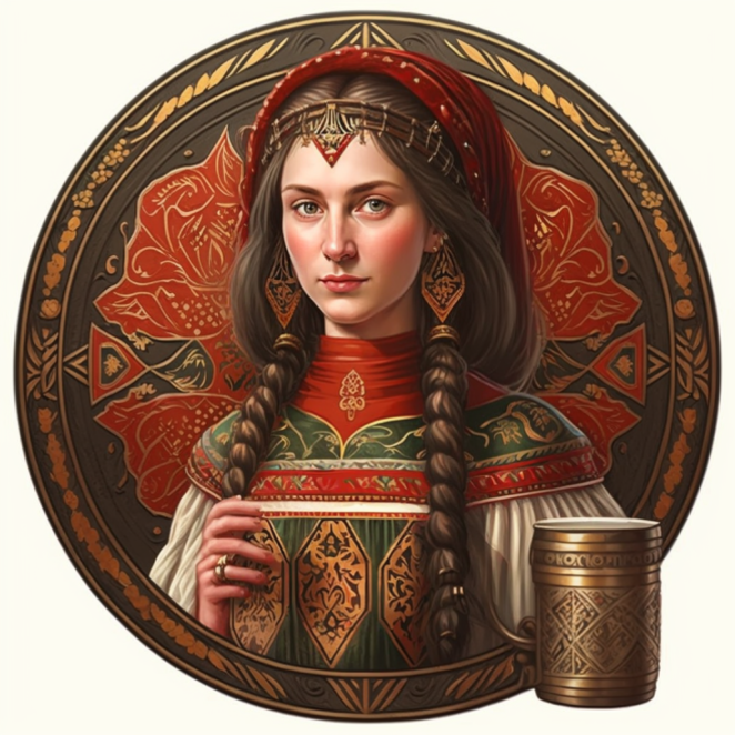 Main rrrr woman in ancient russian style. to advertise drinks. beaut ea332cad 8861 4112 bd39 f1b4ecef3b5c