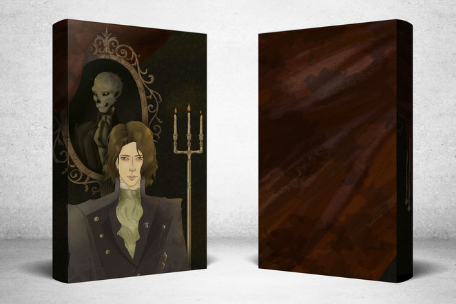 Main standing hardcover front back mockup