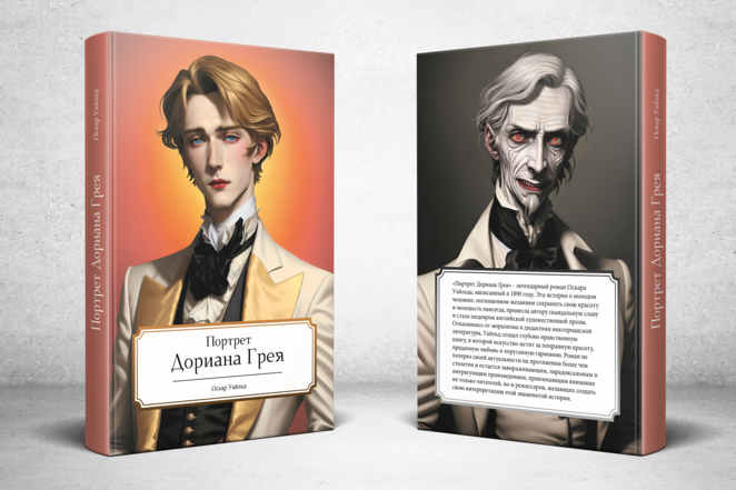 Main standing hardcover front back mockup