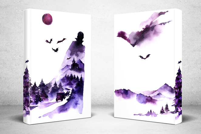 Main standing hardcover front back mockup