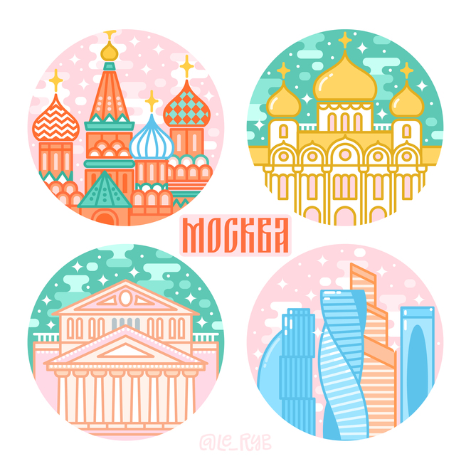 Main moscow icon illustration