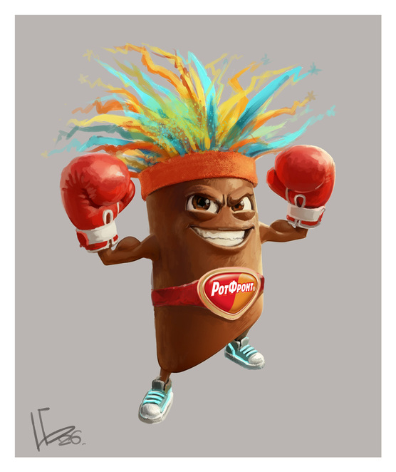 Main character in boxing gloves2