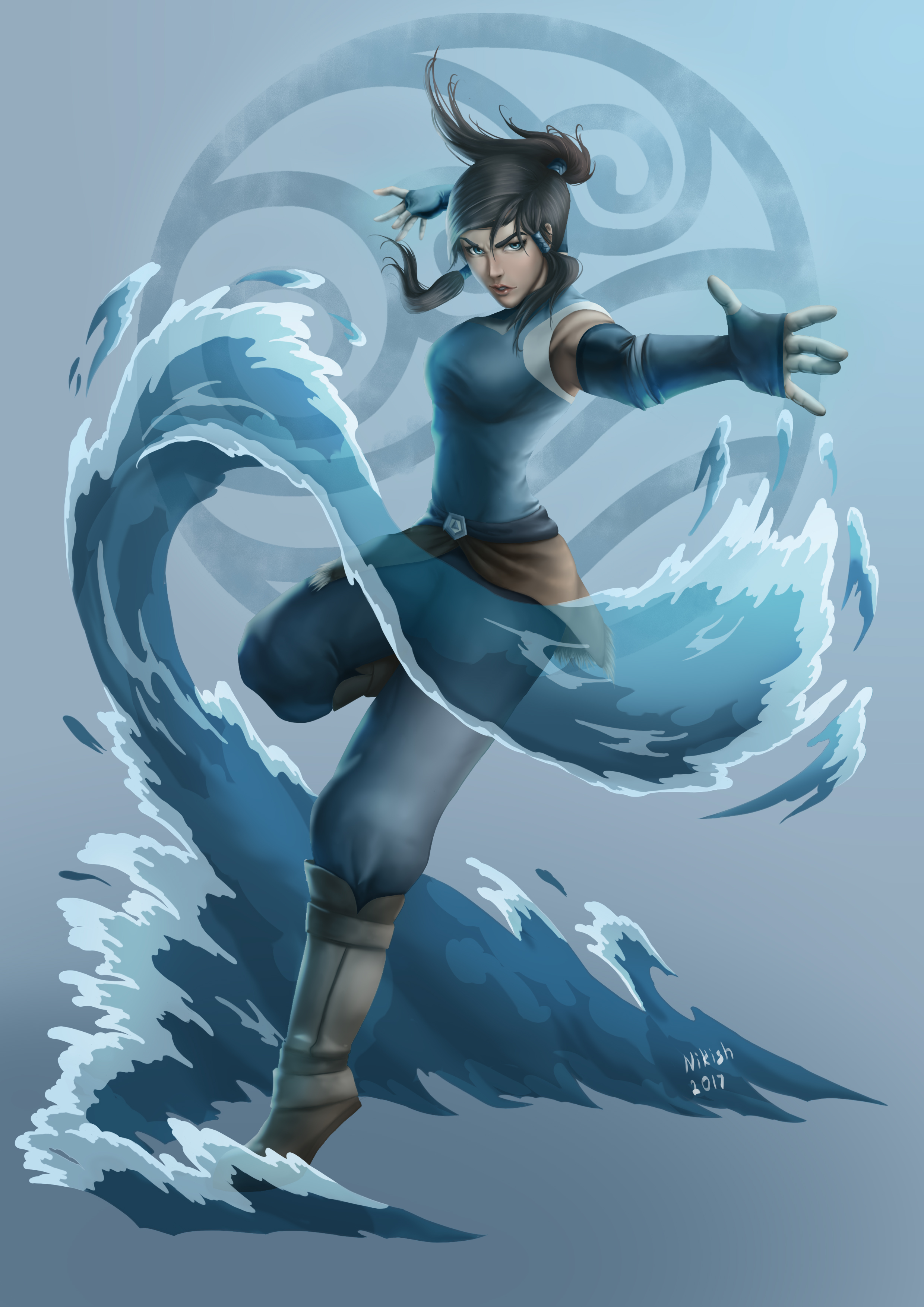 Иллюстрация Avatar Korra. Part 1:Water в стиле 2d, персонажи,