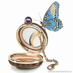 Зеркальце Ulyana Sergeenko с бабочкой