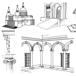 Иллюстрации в справочник по архитектуре