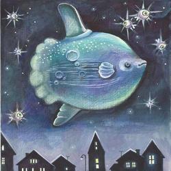 Рыба луна рисунок