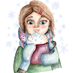 Какао с зефирками