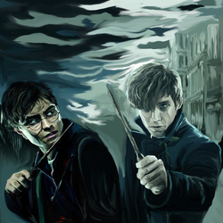 Harry Potter and Newt Scamander